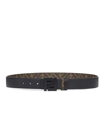 Fendi Leather And Fabric Belt