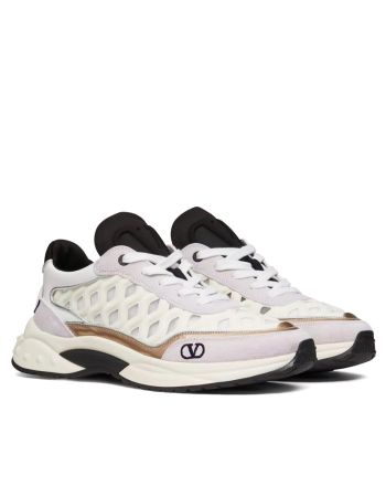 Valentino Unisex Sneaker Ready Go Runner In Tessuto e Pelle