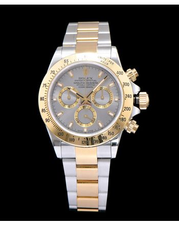 Rolex Men s Daytona Two Tone Watch Silver