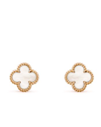 Van Cleef & Arpels Sweet Alhambra Earstuds White