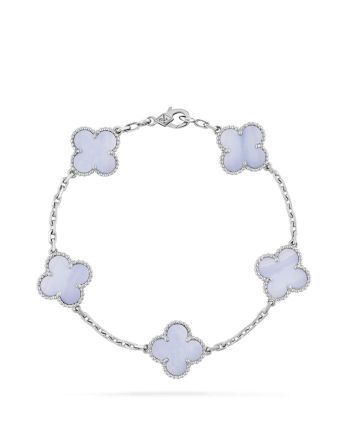 Van Cleef & Arpels Women's Vintage Alhambra Bracelet, 5 Motifs Silver