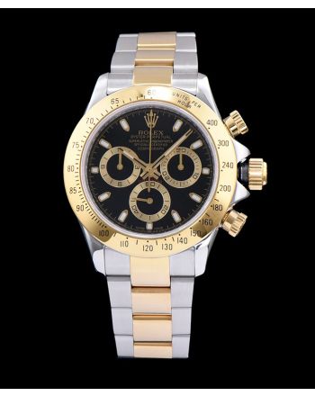 Rolex White Dial Dayton Watch Black